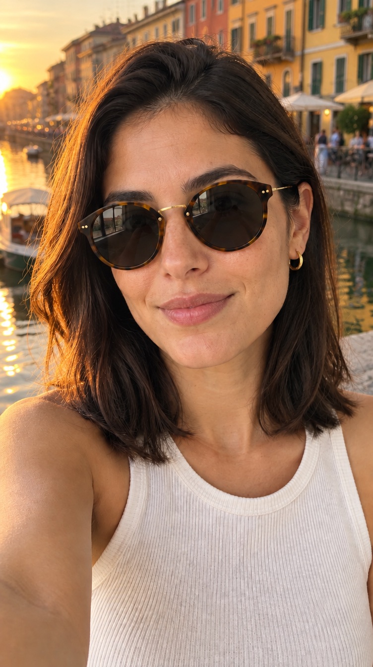Same face and frame, Navigli, Milan